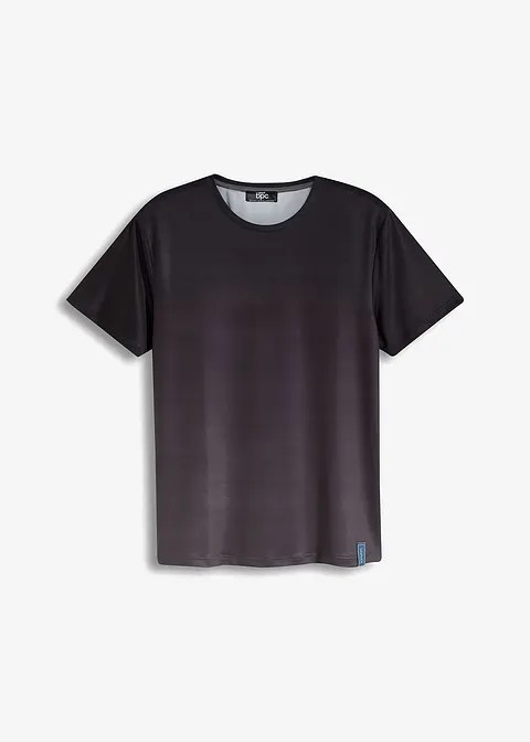 Funktions-T-Shirt mit Farbverlauf in schwarz von vorne - bonprix