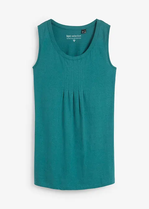 Long-Top in petrol von vorne - bonprix