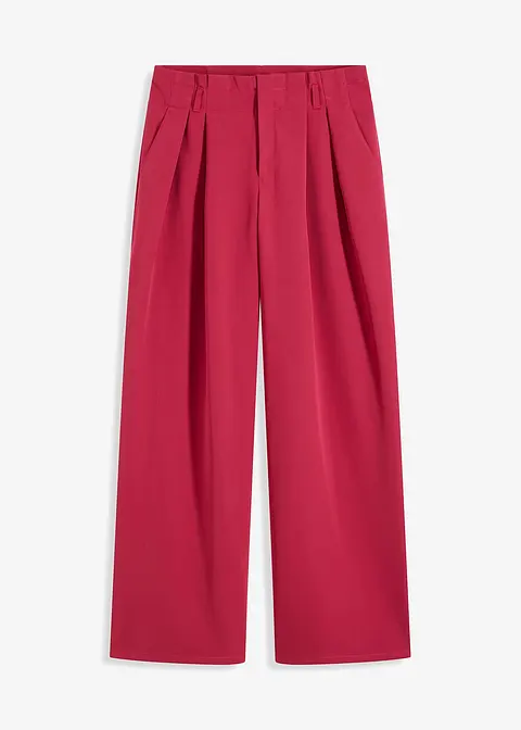 Bundfaltenhose in pink von vorne - bonprix