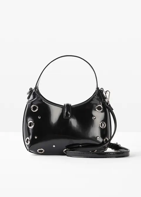 Handtasche in schwarz von vorne - bonprix