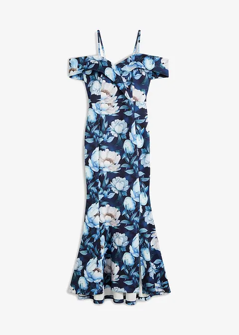 Maxikleid in blau von vorne - bonprix