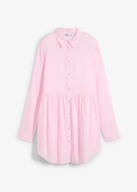 Longbluse aus Viskose in rosa von vorne - bonprix