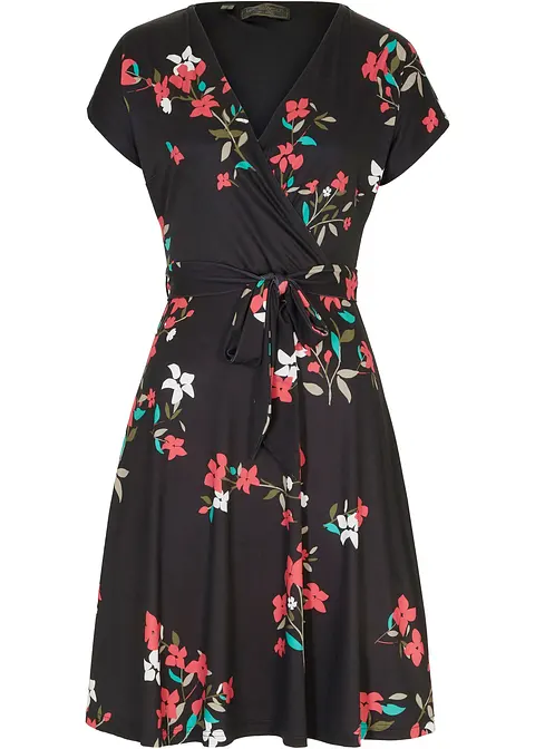 Shirtkleid in schwarz von vorne - bonprix