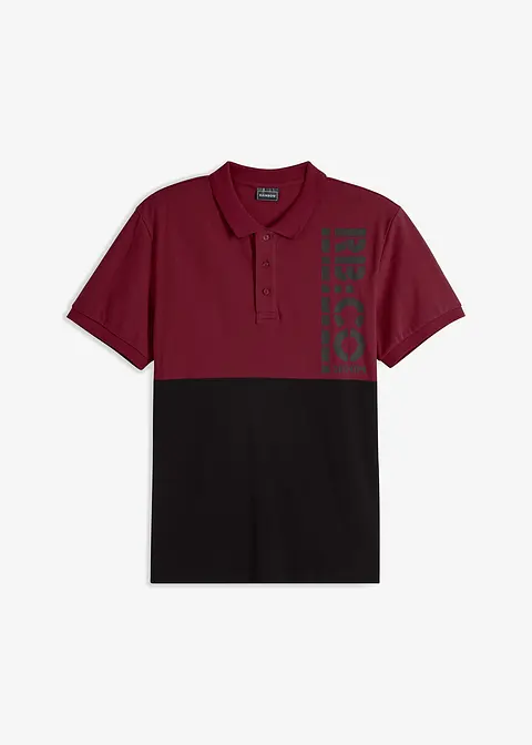 Piqué-Poloshirt aus reiner Bio-Baumwolle, Slim Fit in rot von vorne - bonprix