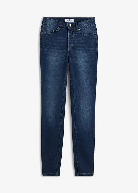 Skinny Jeans High Waist, Ultra-Soft in blau von vorne - John Baner JEANSWEAR