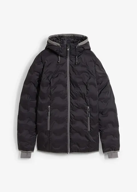 wasserabweisende, ultraleichte Funktions-Jacke in schwarz von vorne - bonprix