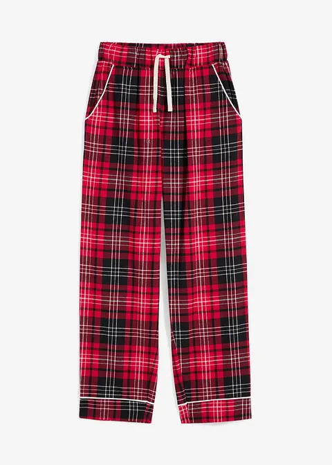 Flanell-Pyjamahose in rot von vorne - bonprix