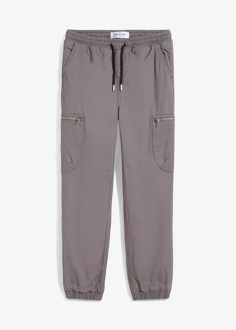 Thermohose, Mid Waist in grau von vorne - bonprix