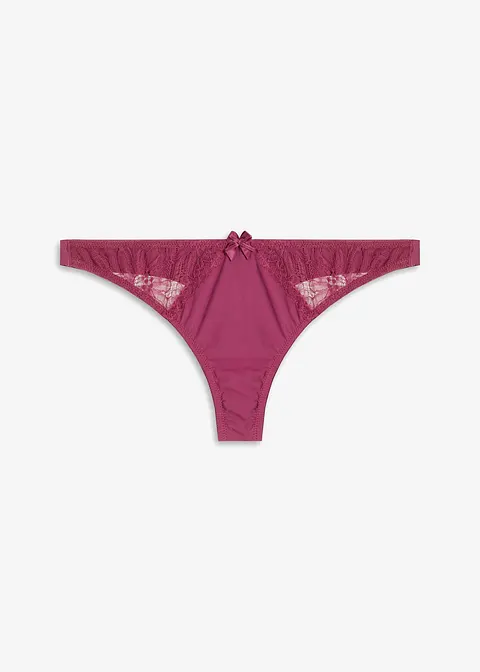 String mit nahtloser Hinterhose in lila von vorne - bonprix