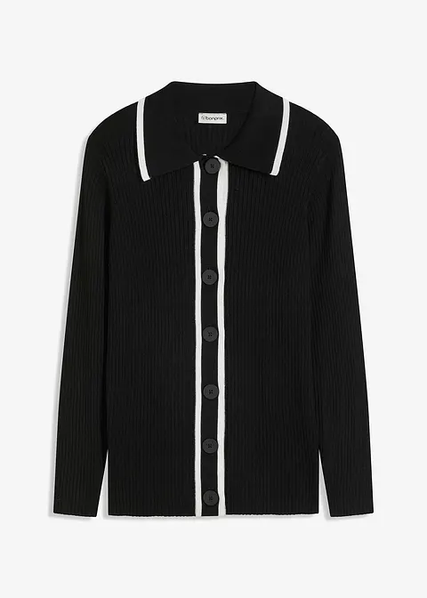 Smart Cardigan in schwarz von vorne - bonprix