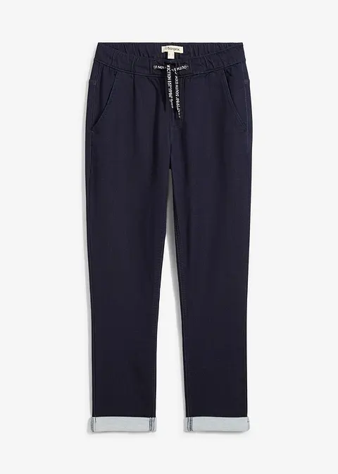 Regular-Fit Sweat-Jeans, Straight in blau von vorne - bonprix