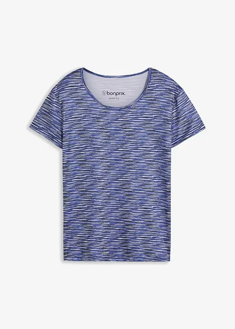 Funktionsshirt oversized, schnelltrocknend in blau von vorne - bonprix