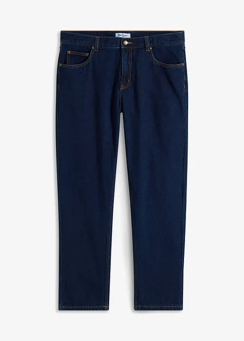 Regular Fit Jeans aus stabilem Denim, Straight in blau von vorne - bonprix