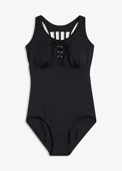 Badeanzug in schwarz von vorne - bonprix