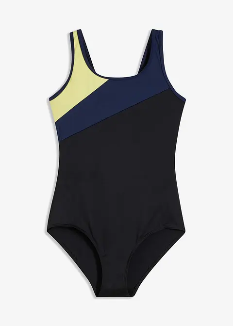 Badeanzug in schwarz von vorne - bonprix