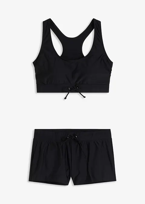 Bustier Bikini (2-tlg.Set) in schwarz von vorne - bonprix