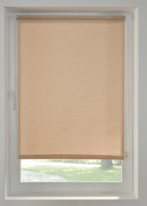 Jacquard Sichtschutzrollo in braun - bonprix