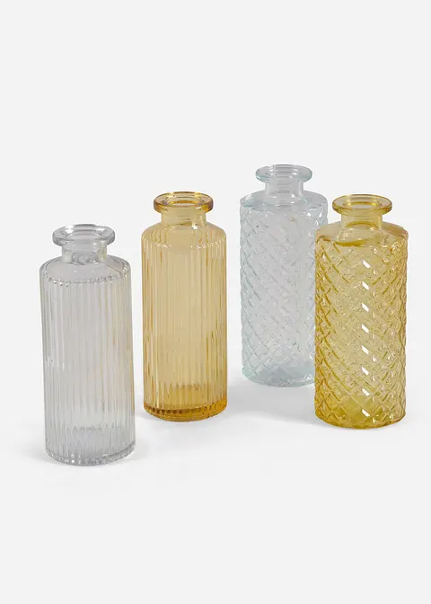 Vasen Set (4er Pack) in gelb von vorne - bonprix