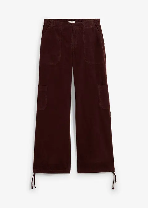 Cargohose aus Cord in braun von vorne - bonprix