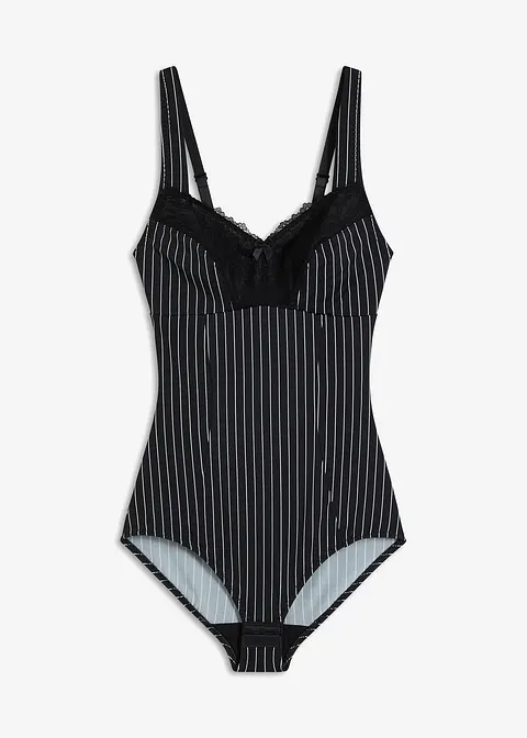 Shape Body ohne Bügel mit  mittlerer Formkraft in schwarz von vorne - bonprix