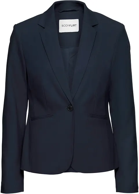 Blazer, Petite in blau von vorne - bonprix