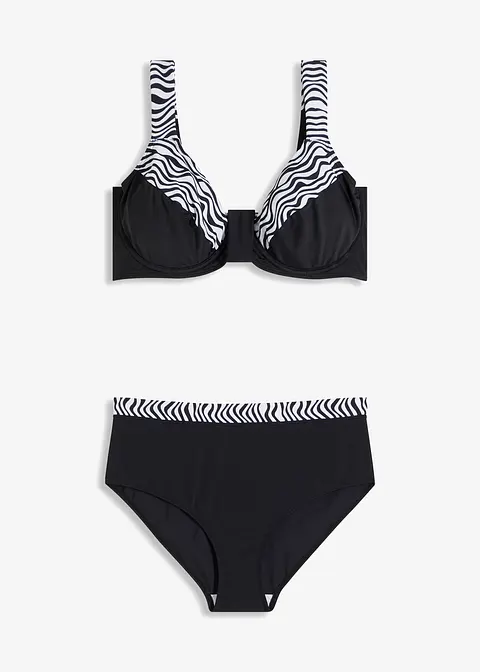 Minimizer Bikini (2-tlg.Set) in schwarz von vorne - bonprix