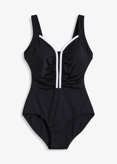 Badeanzug in schwarz von vorne - bonprix