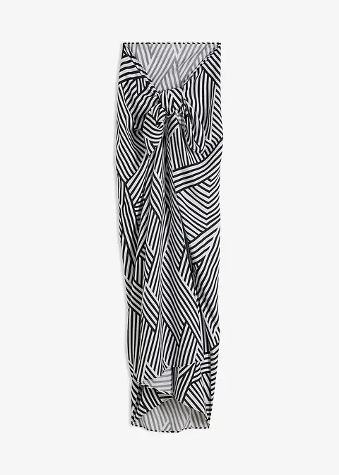 Strand Pareo aus Viskose in weiß von vorne - bonprix