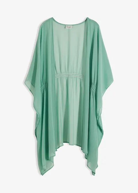 Chiffon Strand Tunika in grün von vorne - bonprix