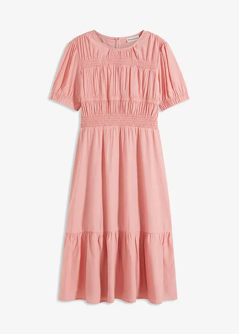 Midikleid aus softem Viskose-Mix in rosa von vorne - bonprix