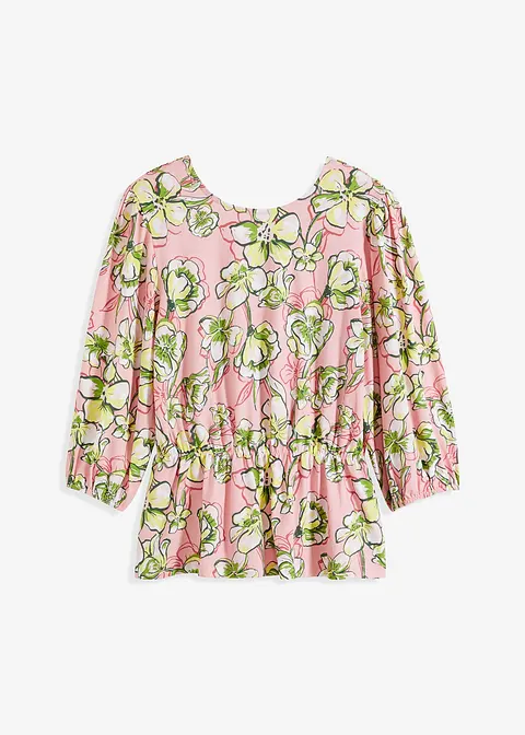 Shirt mit Rückenausschnitt in rosa von vorne - bonprix