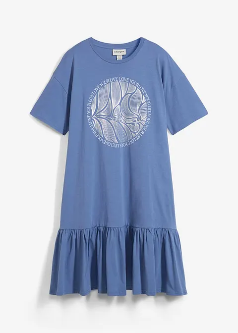 Jerseykleid in blau von vorne - bonprix