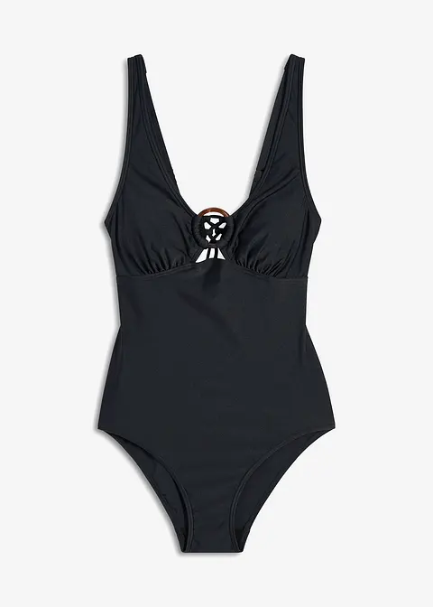 Badeanzug in schwarz von vorne - bonprix