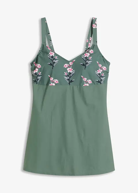 Badekleid in grün von vorne - bonprix