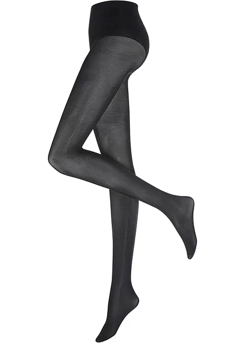Formende Strumpfhose 50den mit Komfortbündchen in schwarz von vorne - bonprix
