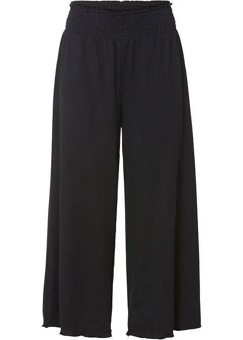 Culotte mit Bequembund in schwarz von vorne - bonprix