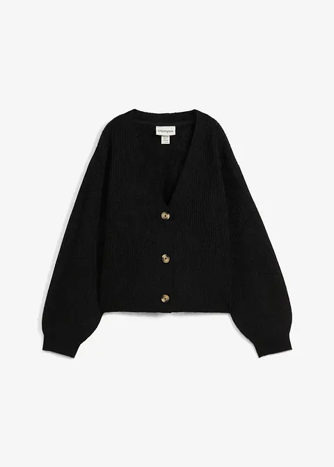 Strickjacke in schwarz von vorne - bonprix