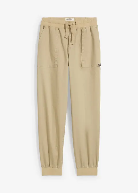 Twillhose mit Bequembund in grün von vorne - bonprix