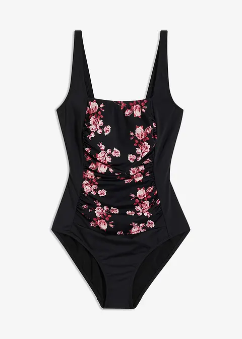 Shape Badeanzug mittlere Formkraft in schwarz von vorne - bonprix