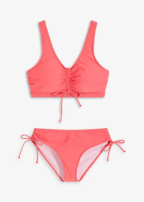 Bustier Bikini (2-tlg.Set) in pink von vorne - bonprix