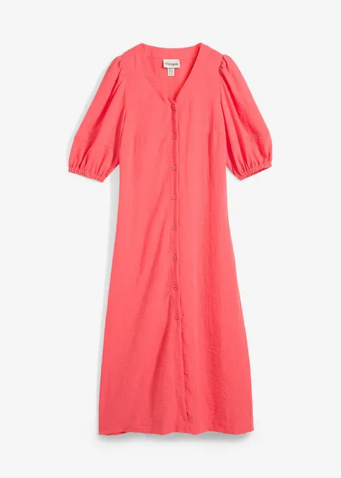 Ausgestelltes Midi-Kleid in pink von vorne - bonprix