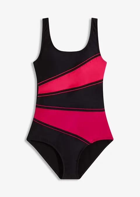 Shape Badeanzug starke Formkraft in schwarz von vorne - bonprix