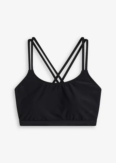 Bustier Bikini Oberteil in schwarz von vorne - bonprix