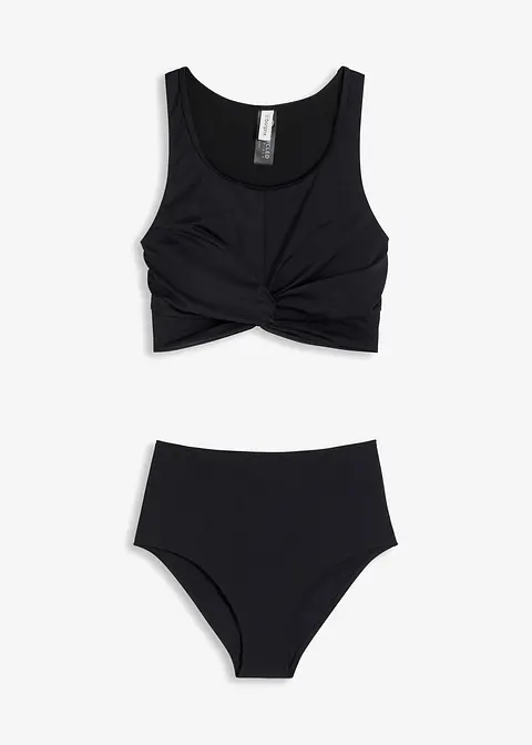 Bustier Bikini (2-tlg.Set) in schwarz von vorne - bonprix