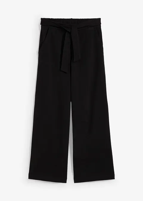 Culotte mit elastischem Bund in schwarz von vorne - bonprix