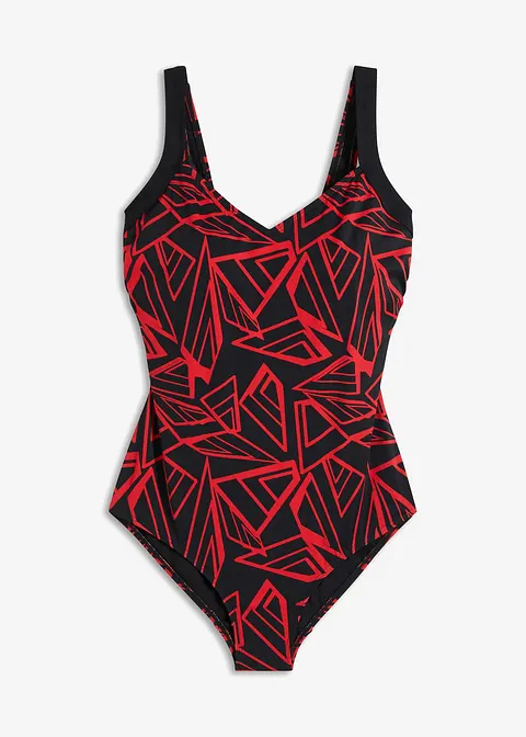 Shape Badeanzug mittlere Formkraft in schwarz von vorne - bonprix
