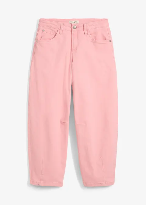 Twillhose aus Baumwolle mit Stretch in rosa von vorne - bonprix