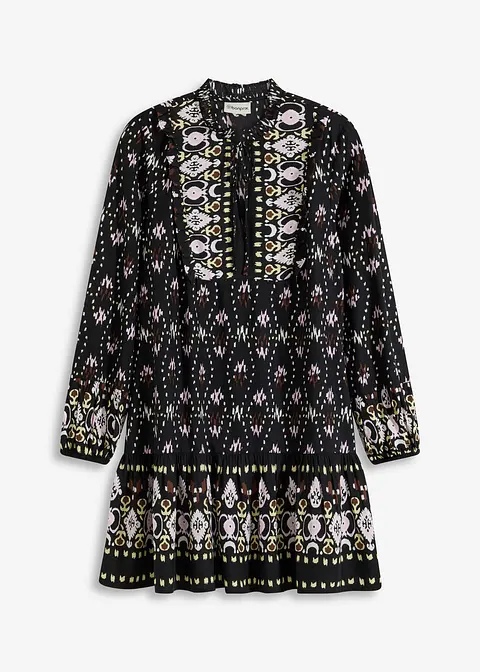 Tunika-Kleid in schwarz von vorne - bonprix