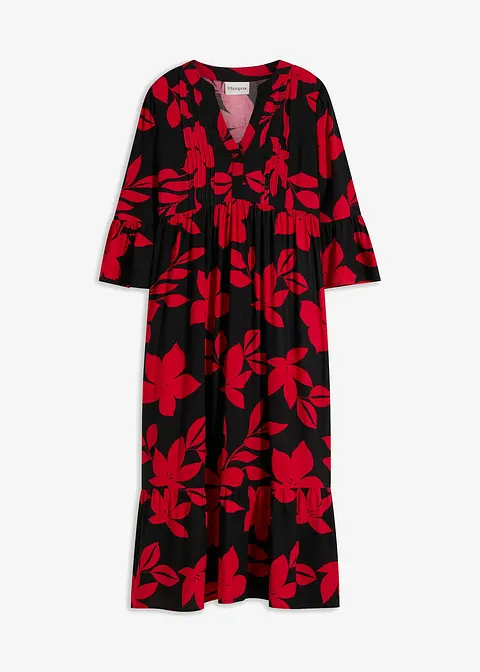 Maxikleid in schwarz von vorne - bonprix