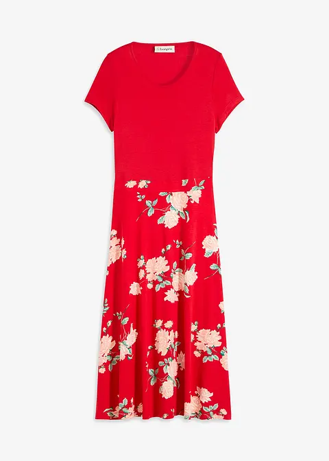 Jerseykleid in rot von vorne - bonprix